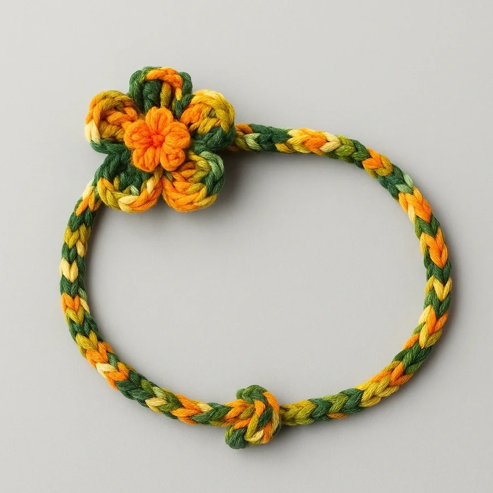 Handmade Bookmark Crochet Purse Charm Floral multicolor Zipper pull Bohemian